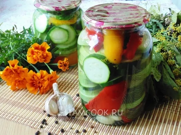 Фото блюда: Консервированные кабачки на зиму