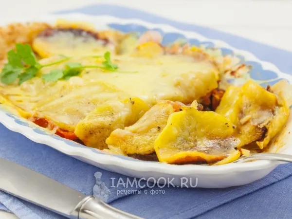 Фото готового блюда: Мясо по-французски в микроволновке