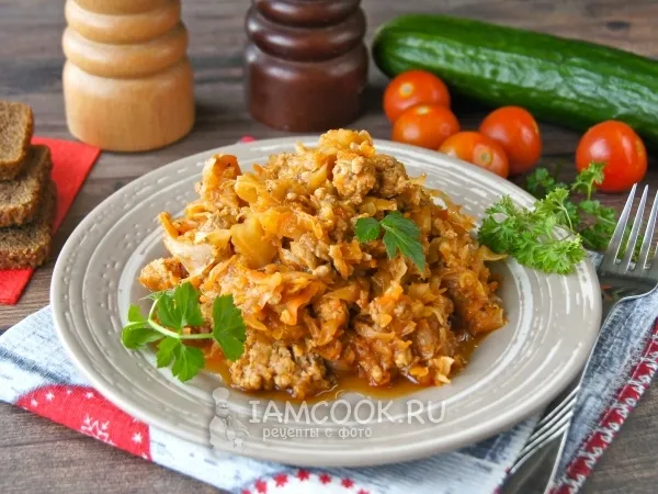 Фото готового блюда: Ленивые голубцы без риса