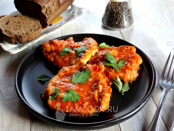 Фото блюда: Отбивная в томатном соусе