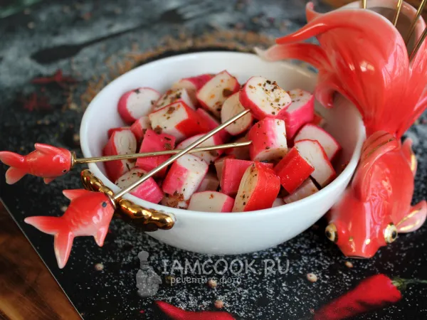 Фото готового блюда: Крабовые палочки в маринаде