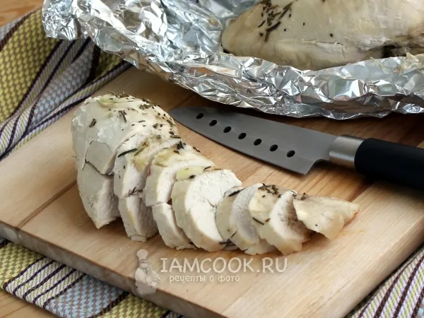 Фото блюда: Куриная грудка в мультиварке в фольге