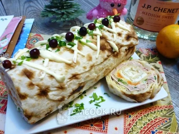 Фото блюда: Рулет «Мимоза»