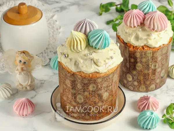 Фото блюда: Глазурь из белого шоколада для кулича