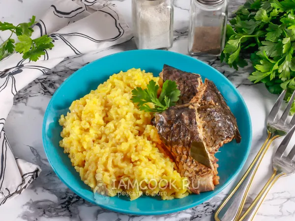 Фото готового блюда: Рис с куркумой в мультиварке (на гарнир)