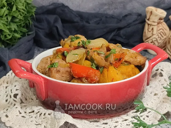 Фото блюда: Индейка с овощами в аэрогриле