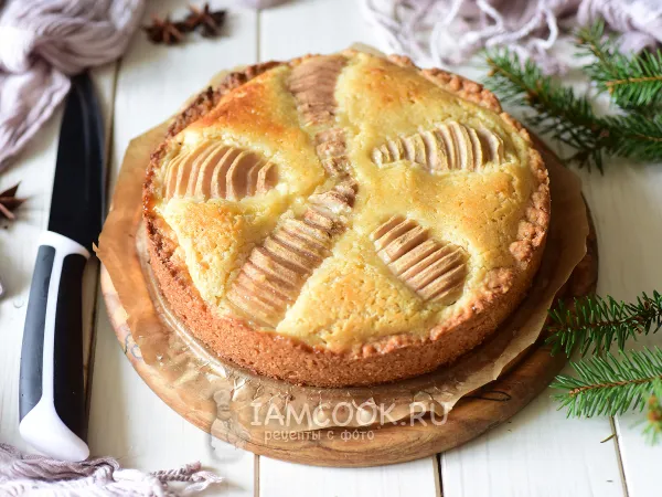 Фото блюда: Тарт с миндальным кремом и грушей