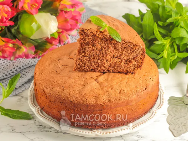 Фото блюда: Шоколадный бисквит на желтках