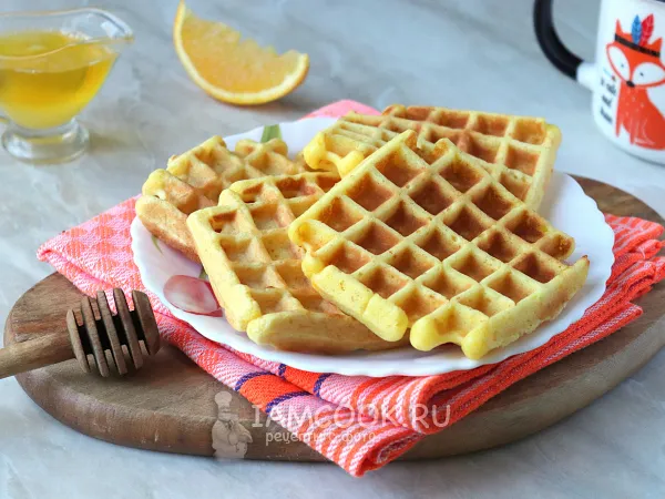 Фото готового блюда: Апельсиновые вафли