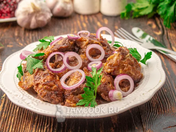 Фото блюда: Жареная куриная печень в крахмале