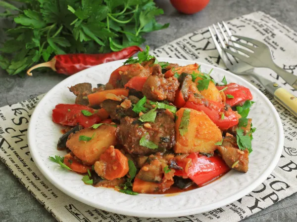 Фото блюда: Аджапсандал армянский с мясом