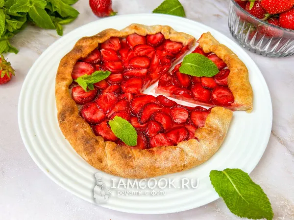 Фото блюда: ПП галета с клубникой