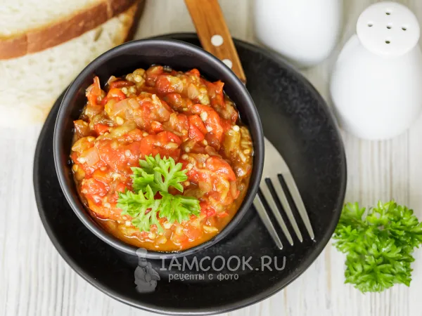 Фото готового блюда: Баклажанно-перечная икра