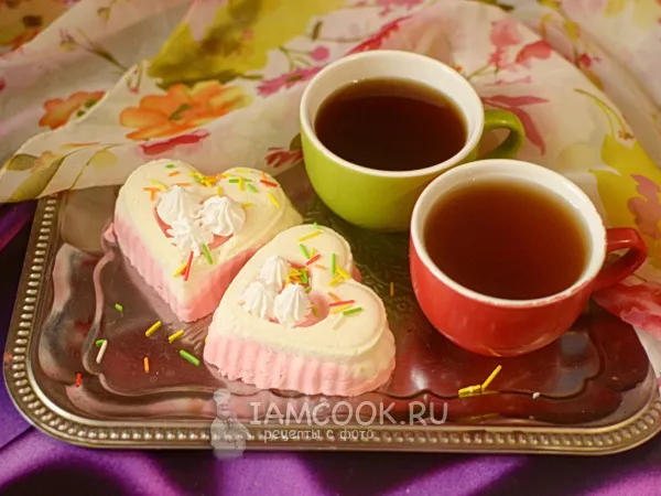 Фото готового блюда: Муссовое пирожное «Сердце»