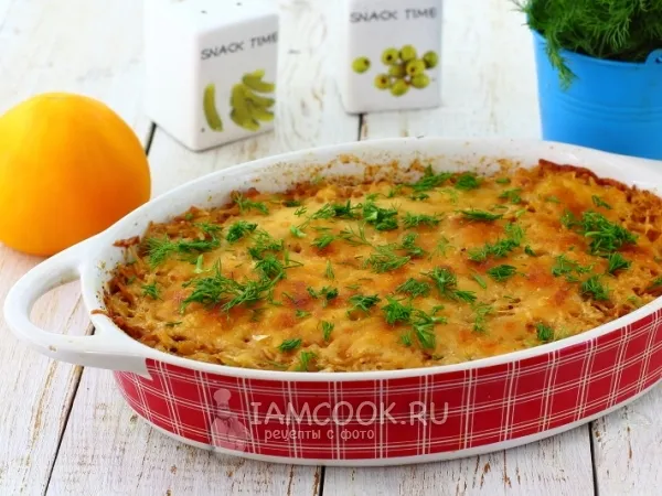 Фото блюда: Вермишелевая запеканка с фаршем