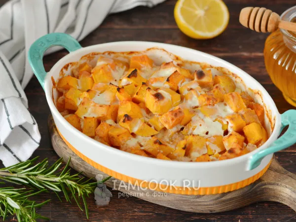 Фото блюда: Тыква с кефиром в духовке