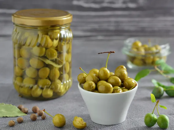 Фото блюда: Маринованные сливы как оливки (к мясу) на зиму