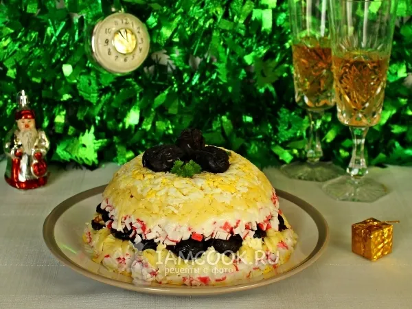 Фото блюда: Салат «Черный жемчуг»