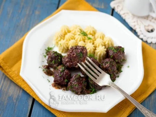 Фото готового блюда: Шведские фрикадельки «Köttbullar»