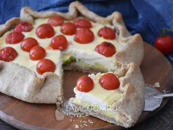 Фото готового блюда: Цельнозерновая галета с рикоттой и овощами
