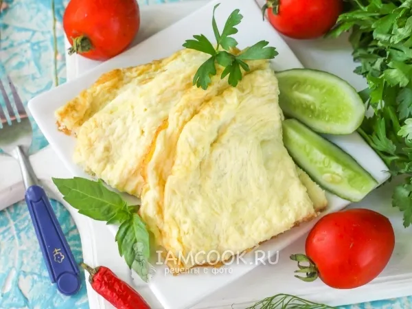 Фото блюда: Воздушный омлет на сковороде