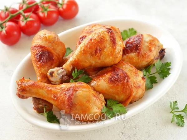 Фото готового блюда: Куриные ножки в маринаде в духовке