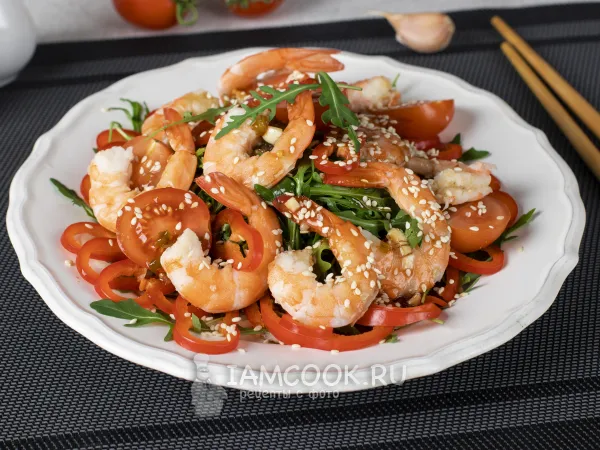 Фото готового блюда: Тайский салат с креветками