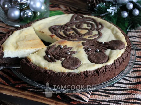 Фото блюда: Шоколадно-творожный пирог «Тигр»