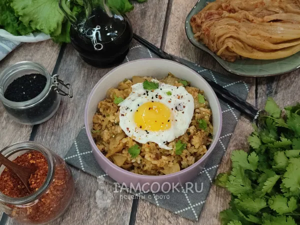 Фото блюда: Жареный рис с кимчи