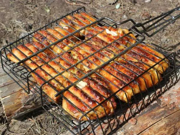 Фото готового блюда: Шашлык из курицы на решетке