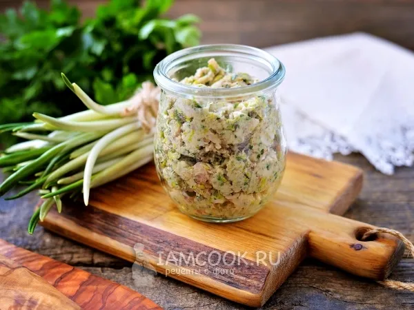 Фото блюда: Сало с черемшой