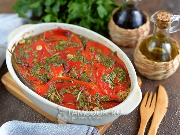 Фото блюда: Овощной тьян из баклажанов и болгарского перца