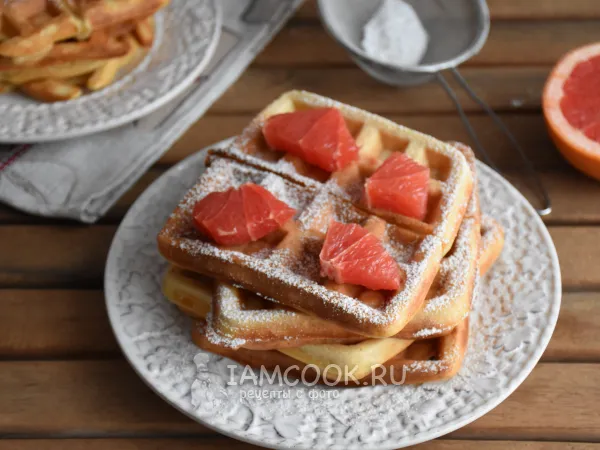 Фото блюда: Бельгийские вафли на кефире