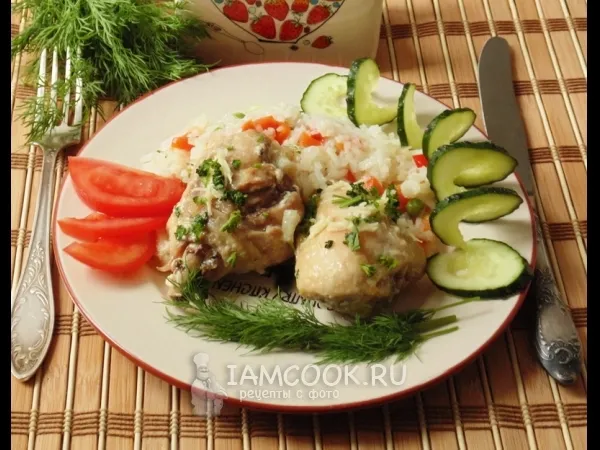 Фото блюда: Курица с чесноком в сливках