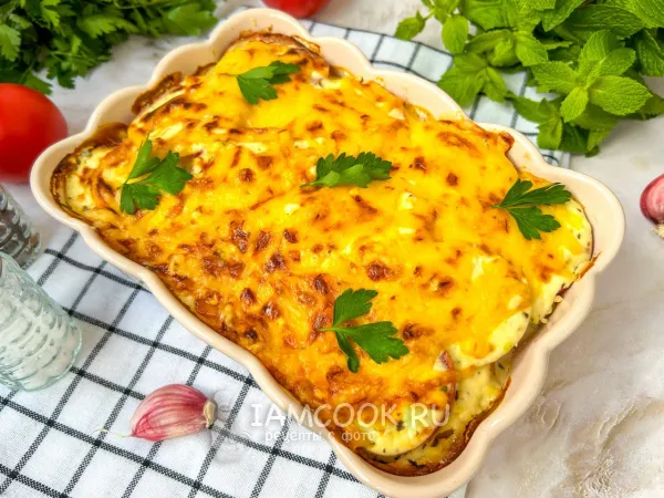 Фото блюда: Мусака с баклажанами и картофелем