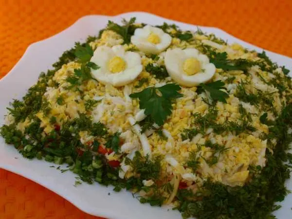 Фото блюда: Салат с курицей и сыром