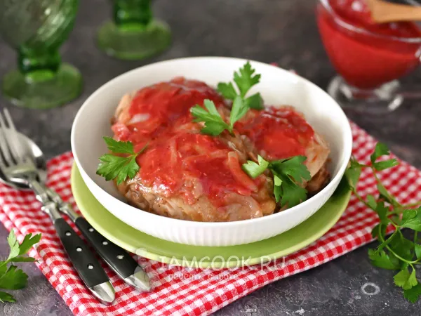 Фото блюда: Курица с соусом ткемали (на сковороде)