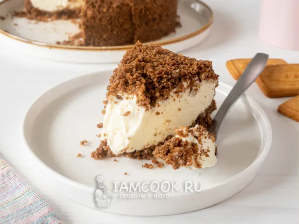 Фото блюда: Шоколадный сметанник из печенья (без выпечки)