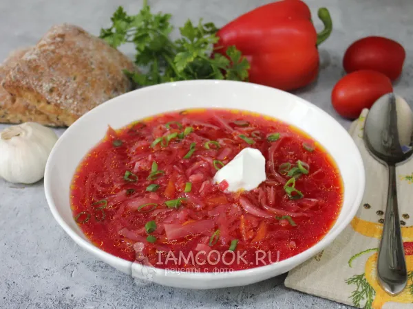 Фото готового блюда: Борщ с рисом