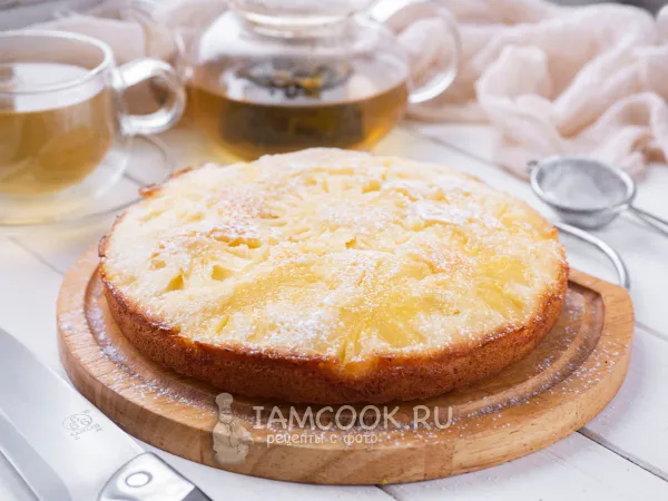 Фото блюда: Пирог-перевертыш с ананасами