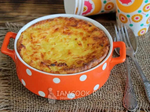 Фото блюда: Сырная запеканка с творогом (ПП)
