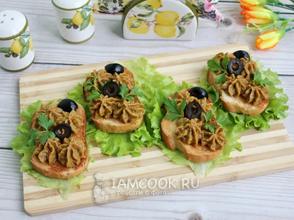 Фото блюда: Брускетты с грибной икрой