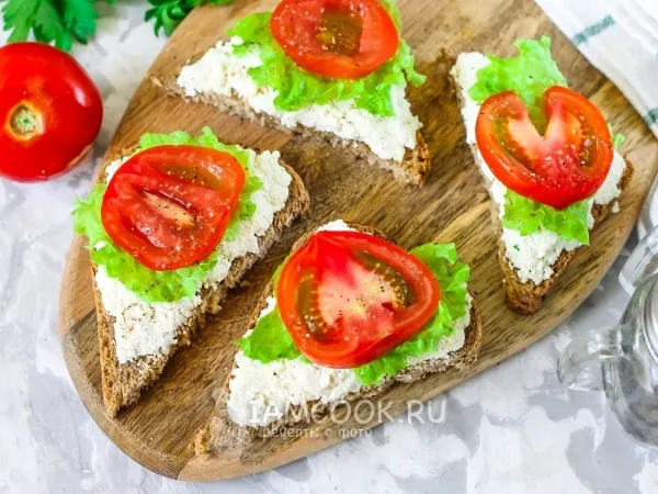 Фото готового блюда: Брускетта с рикоттой