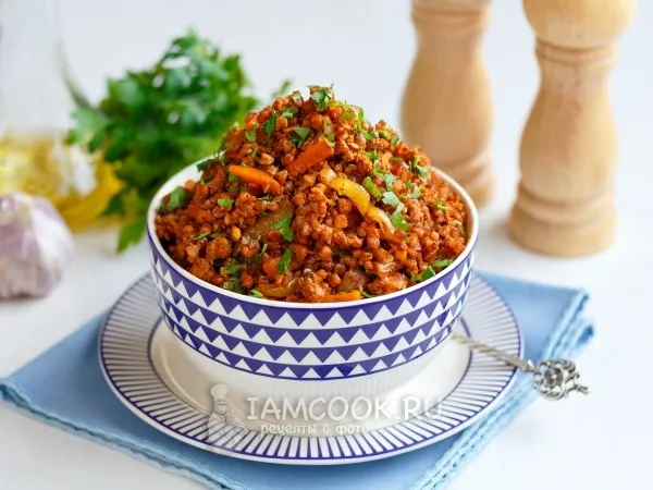 Фото блюда: Гречка по-купечески с фаршем