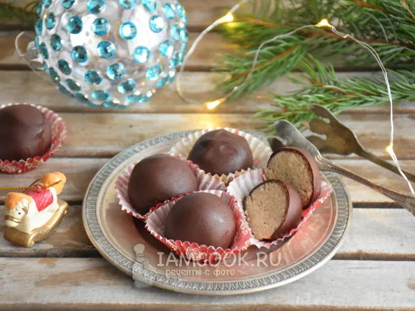 Фото готового блюда: Конфеты с арахисовой пастой