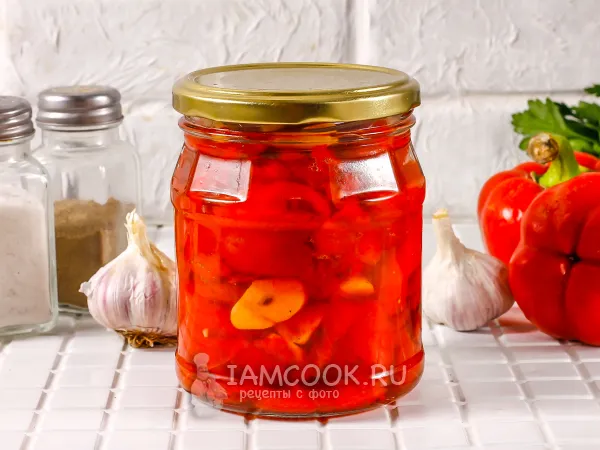 Фото блюда: Маринованный перец с чесноком на зиму