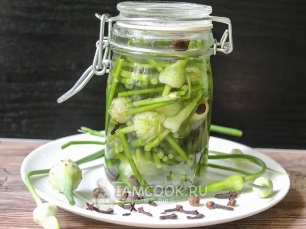 Фото готового блюда: Маринованные стрелки чеснока