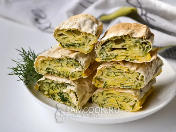 Фото блюда: Омлет в лаваше в аэрогриле