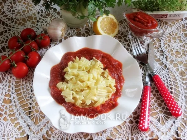 Фото блюда: Постный соус к макаронам