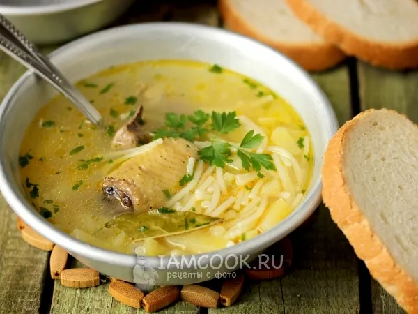 Фото блюда: Суп с куриными потрошками и вермишелью